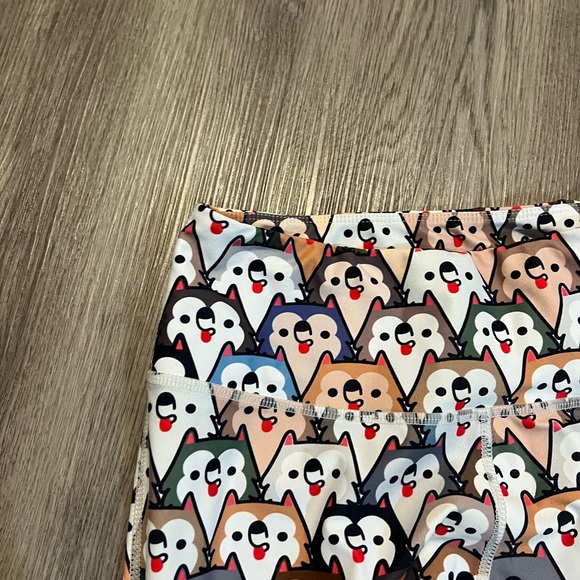 Ladies M Tatami fight wear leggings Husky dogs colorful active wear - Picture 4 of 5